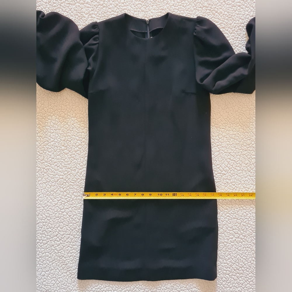 VVB VICTORIA BECKHAM Blouson Sleeve Crepe Shift Dress Black IT 38 US 2 Org $495 - Picture 13 of 14
